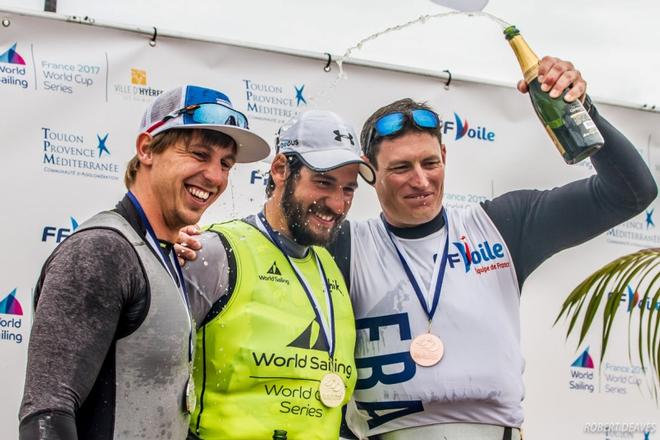 Podium - Sailing World Cup Hyères ©  Robert Deaves